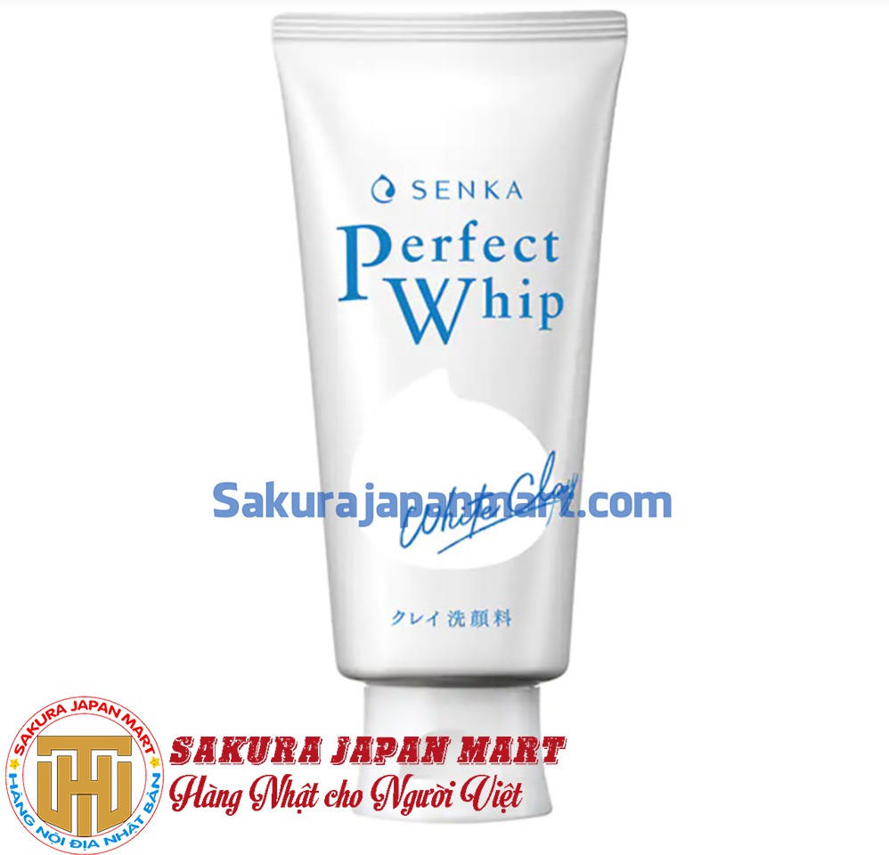 Sữa rửa mặt Senka Perfect white Clay 120g (trắng)